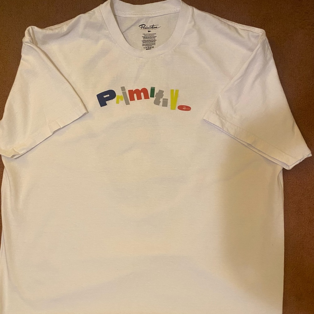Primitive Multicolor Logo White Tee